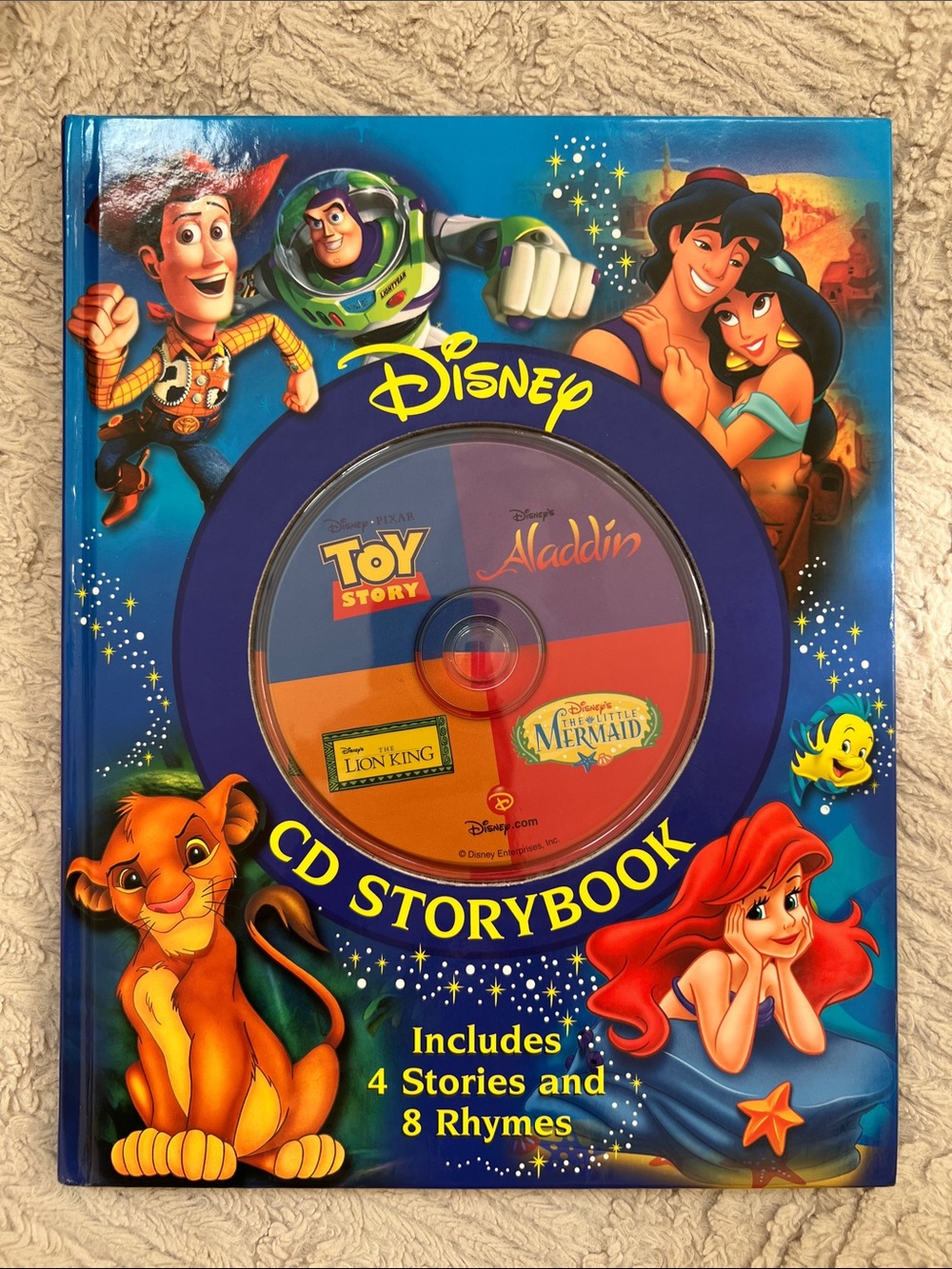 Disney CD Storybook -Toy Story, Aladdin, Lion King, Little Mermaid, New conditio